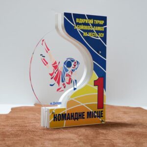 Приз Нагорода для турниру з Бойового Самбо за командні місця 20x26см АРТПРИЗ 887S3