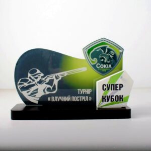 Нагорода акрилова Кабан, що біжить Розмір 25х17см NKB2517