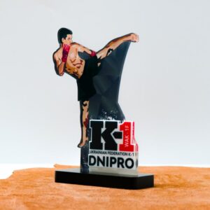 Нагорода акрилова для змагань K-1 OPEN DNIPRPO 25x17см АРТПРИЗ 1083NK3