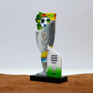 Кубок нагородний для Футболу за 2 місце ДИТЯЧИЙ ВЕСНЯНИЙ ЧЕМПІОНАТ Ф.Л.А.Г. 13x25см 1018NS3