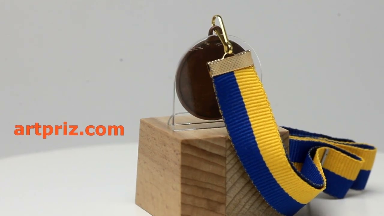 Медаль МА1135 Бронза зі стрічкою D35мм жетон Д25мм