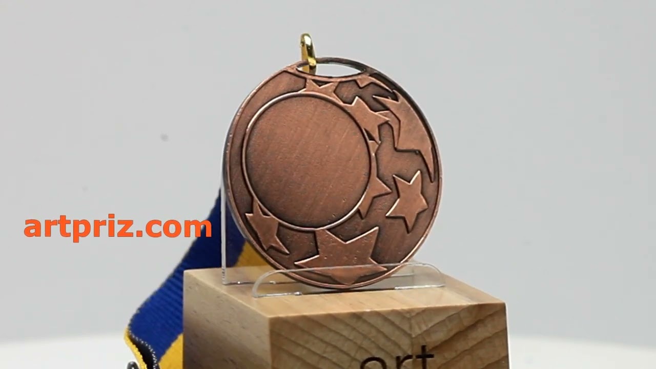 Медаль MA1745 Бронза D45мм місце під Жетон D25мм з зірками