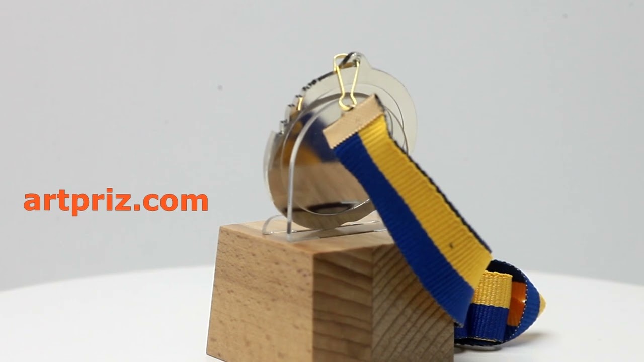 Медаль МА5010 Срібло зі стрічкою D50мм з жетоном D25мм