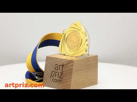 Медаль MA5016 Золото Д50мм місце під жетон 25мм на основі