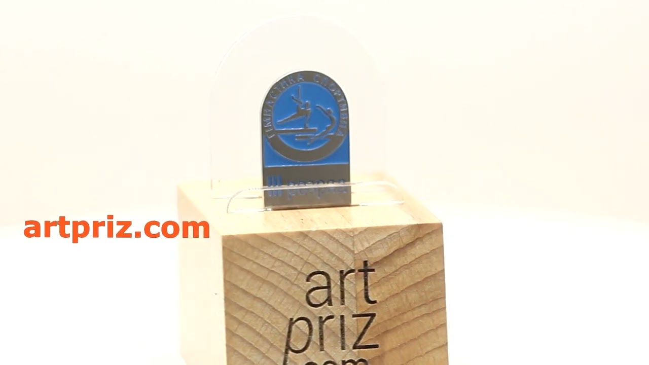 Значок Гімнастика спортивна Розряд метал 20*30мм ZGSM20