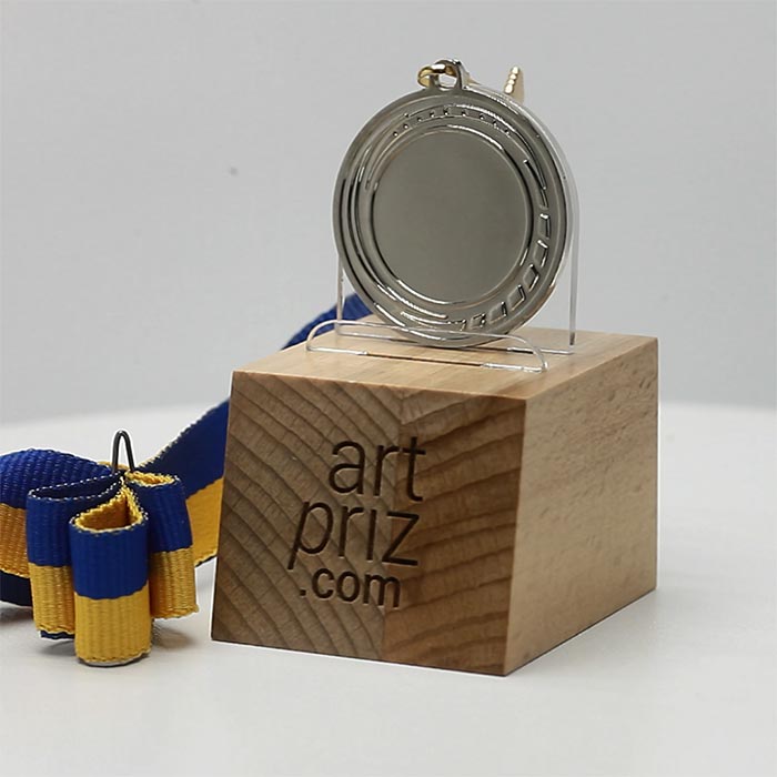 Медаль МА1640 Срібло зі стрічкою D40мм та жетоном D25мм