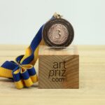 Медаль МА1640 Бронза с лентой D40мм и жетоном D25мм