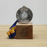 Медаль MA5015 Срібло зі стрічкою D50мм жетон Д25мм