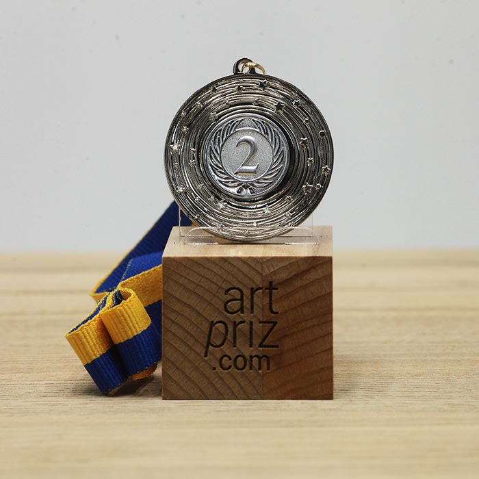 Медаль MA5015 Срібло зі стрічкою D50мм жетон Д25мм