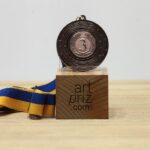 Медаль MA5015 Бронза зі стрічкою D50мм жетон Д25мм