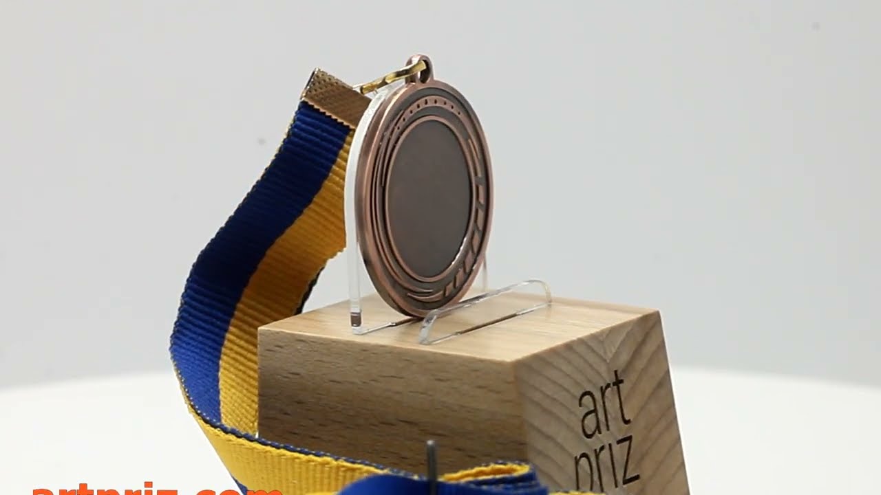 Медаль МА1640 Бронза зі стрічкою D40мм та жетоном D25мм