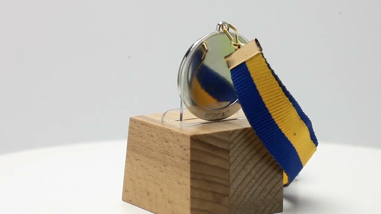 Медаль МА1640 Срібло зі стрічкою D40мм та жетоном D25мм