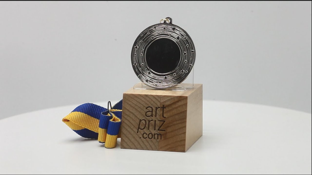 Медаль MA5015 Срібло зі стрічкою D50мм жетон Д25мм