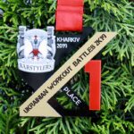 Медаль многослойная из металла, композита, акрила UKRAINIAN WORKAUT BATTLES 470M19