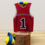 Медаль акриловая БАСКЕТБОЛ размер 100х70мм 1591M23