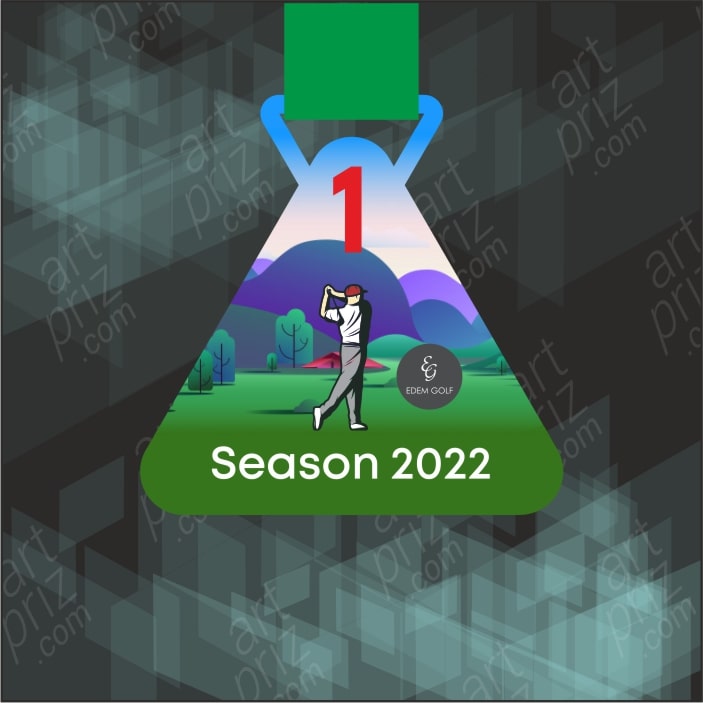 Медаль металева Едем гольф клуб Розмір 8х8см 192M22