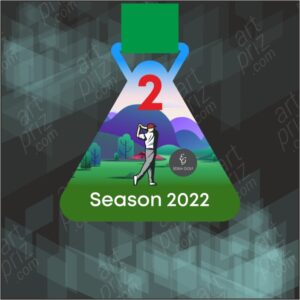 Медаль металева Едем гольф клуб Розмір 8х8см 192M22