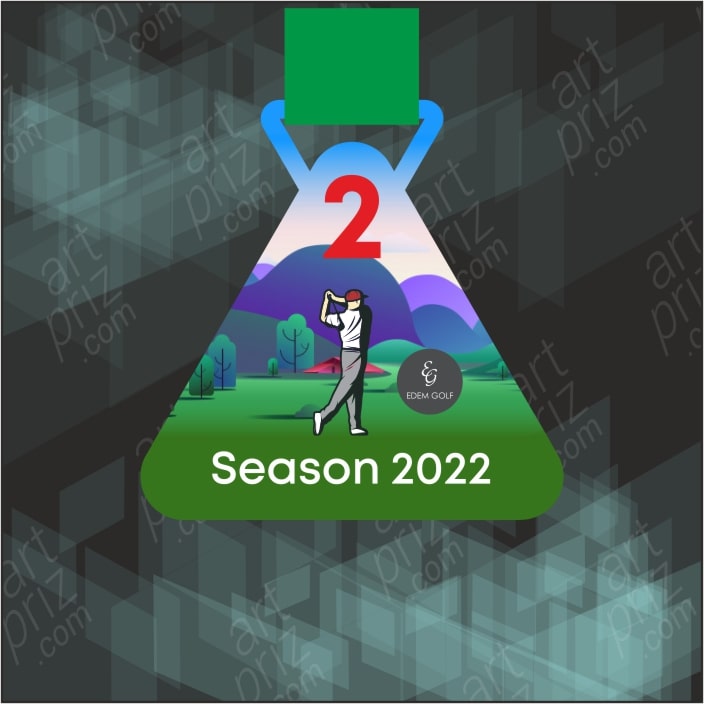 Медаль металева Едем гольф клуб Розмір 8х8см 192M22