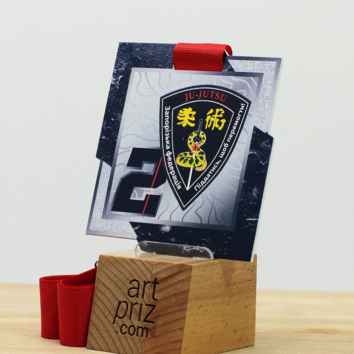 Медаль металева JU-JITSU Розмір 75x75мм 1858M23