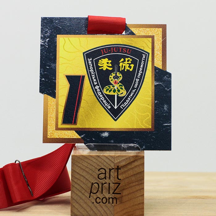 Медаль металева JU-JITSU Розмір 75x75мм 1858M23