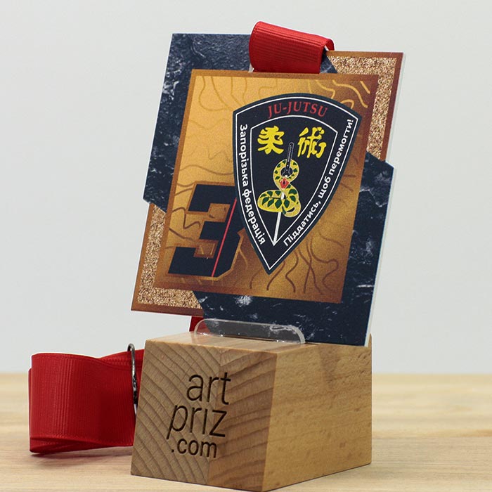 Медаль металева JU-JITSU Розмір 75x75мм 1858M23