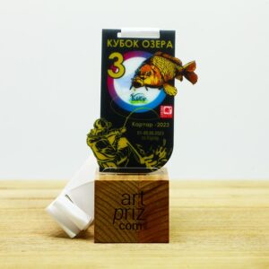 Медаль з риболовлі КУБОК ОЗЕРА BIG FISH 7x10см АРТПРИЗ 1402M3