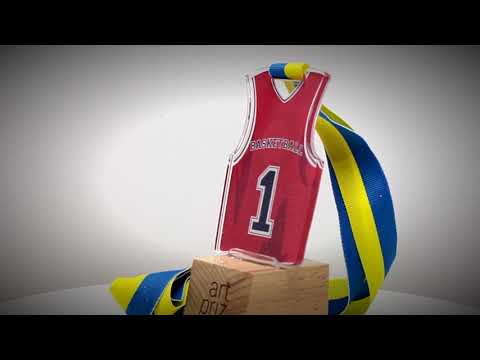 Медаль акрилова БАСКЕТБОЛ Розмір 100x70мм 1591M23