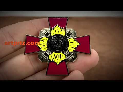 Нагрудний знак ПАНТЕРА ЗСУ з емаллю Розмір 50x50мм АРТПРИЗ 2308M23