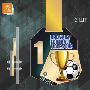 Медаль футбольна BROVARY FOOTBALL TIGERS CUP 8X9см АРТПРИЗ 3543M3