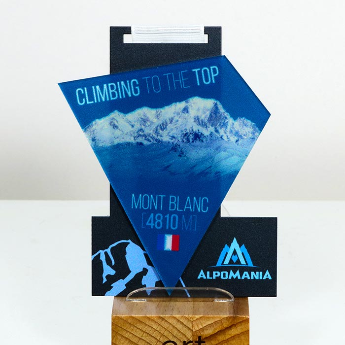 Медаль по Альпинизму Альпомания гора MONT BLANC 97x70мм АРТПРИЗ 88MММ3