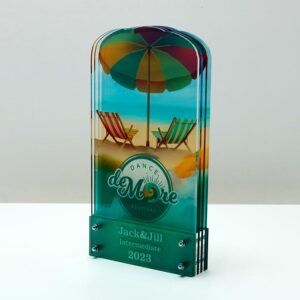 Нагорода акрилова багатошарова для Фестивалю De More 230x120 АРТПРИЗ 2818N3