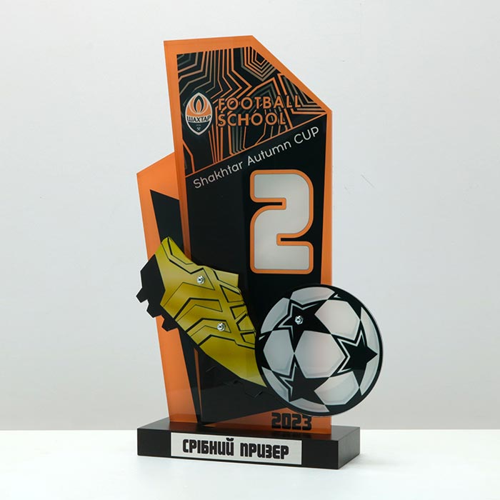 Нагорода футбольна Shakhtar Autumn CUP 1,2,3 місце 30x19см 3979N3