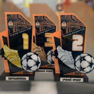 Нагорода футбольна Shakhtar Autumn CUP 1,2,3 місце 30x19см 3979N3
