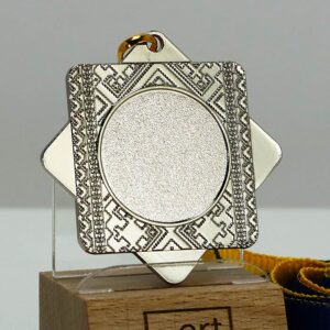 Медаль MA5014 Срібло зі стрічкою D50мм місце під жетон Д25мм