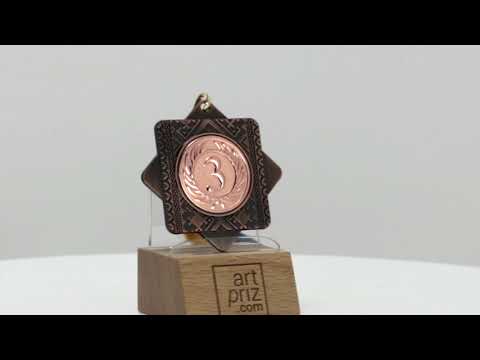 Медаль MA5014BL Бронза зі стрічкою D50мм місце під жетон Д25мм АРТПРИЗ