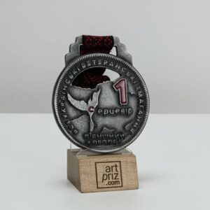 Медаль індівідуальна з металу СЕРЦЕВІР Розмір 70Х80 мм 4365MS3