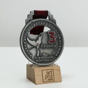 Медаль індівідуальна з металу СЕРЦЕВІР Розмір 70Х80 мм 4365MS3