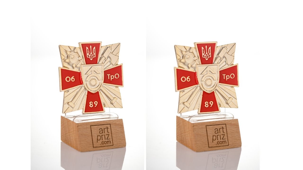 Орден лиття з емаллю ОБ ТрО 89 розмір 55x55мм АРТПРИЗ 4299O3