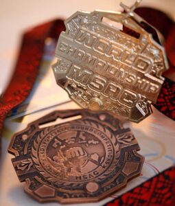 Медаль індивідуальна з металу WORLD CHAMPIONSHIP MSAC 60х60мм 4418M3