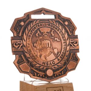 Медаль індивідуальна з металу WORLD CHAMPIONSHIP MSAC 60х60мм 4418M3