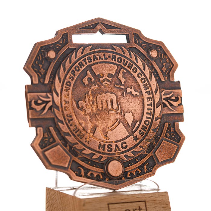 Медаль індивідуальна з металу WORLD CHAMPIONSHIP MSAC 60х60мм 4418M3