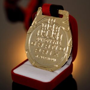 Медаль лита металева з Карате BUKOVYNA GRAND PRIX 60x70мм 4485M3