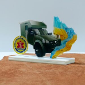 Нагорода акрилова ВІЙСЬКОВЕ МЕДИЧНЕ АВТО Висота 17см 987N23