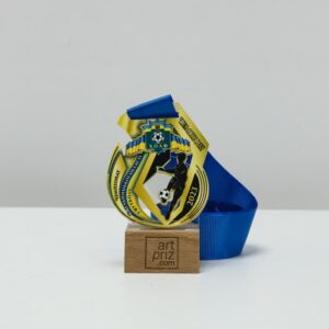 Медаль металева з футболу ЧЕМПІОНАТ ХМЕЛЬНИЦЬКОЇ ОБЛАСТІ 70х55 мм АРТПРИЗ 4751М3