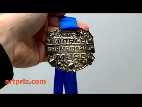 Медаль індивідуальна з металу WORLD CHAMPIONSHIP MSAC 60х60мм 4418M3