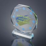 Нагорода зі скла з огранованими краями Висота 18см GL-84I