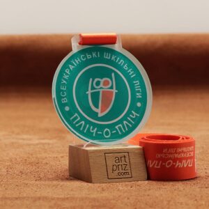 Медаль акрилова ПЛІЧ-О-ПЛІЧ 70х75мм 675M3