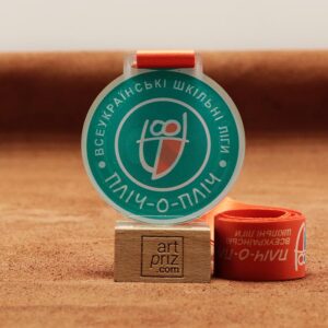 Медаль акрилова ПЛІЧ-О-ПЛІЧ 70х75мм 675M3