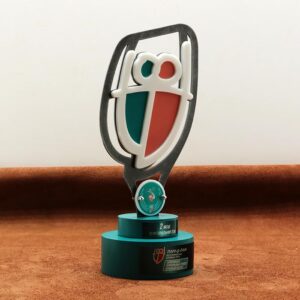 Приз нагородний з метала, дерева та акрилового скла ПЛІЧ-О-ПЛІЧ за 2-МІСЦЕ H27см 675N223