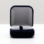 Футляр для нагороди, для прикрас оксамитовий 65x65x44MM Синій 362 BLU